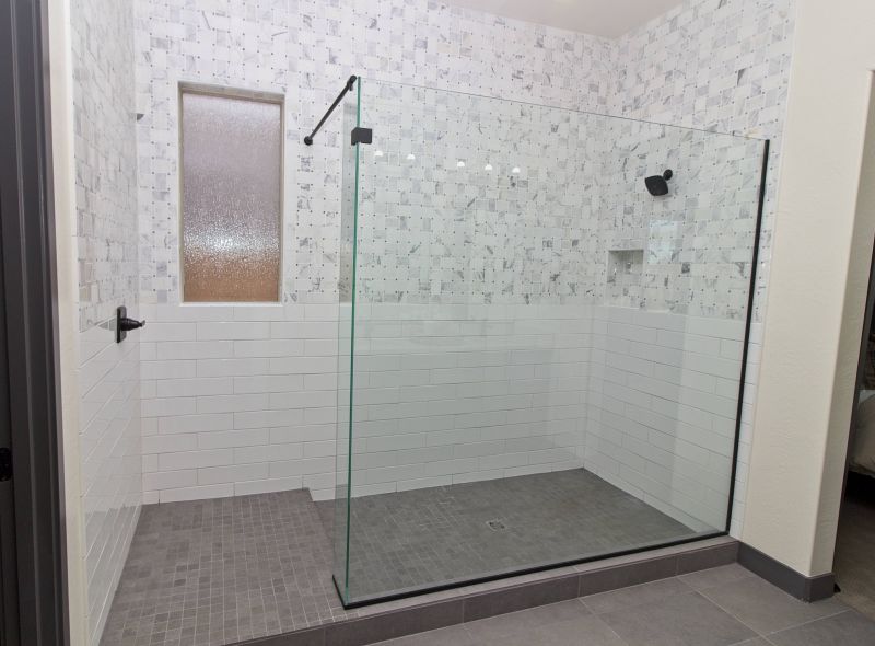 Large Format Tile Shower Floor