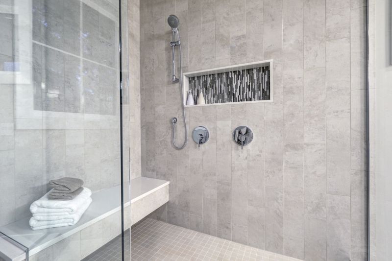 Shower with Built-In Shelves