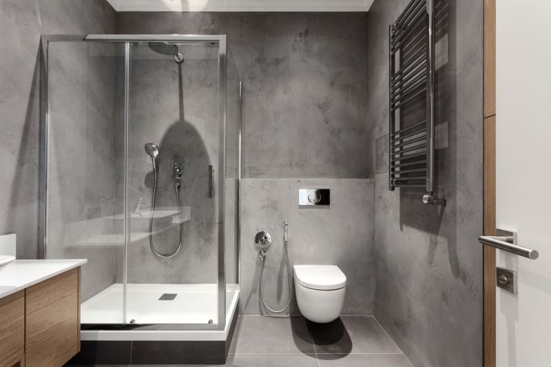 Shower with Clear Glass Doors